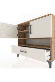 Arges Şifonyer 3 Raflı Tek Çekmeceli 2 Kapaklı 88x30x80 - S03M037V7A
