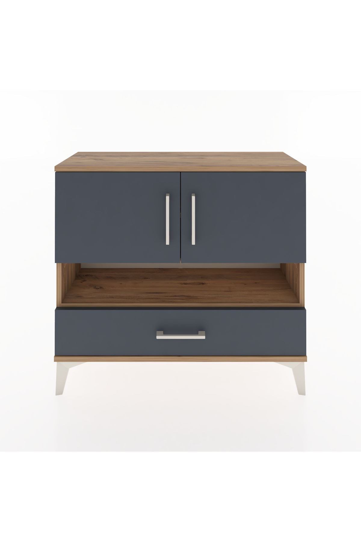 Arges Şifonyer 3 Raflı Tek Çekmeceli 2 Kapaklı 88x30x80 - S03M037V8A