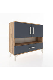 Arges Şifonyer 3 Raflı Tek Çekmeceli 2 Kapaklı 88x30x80 - S03M037V8A