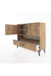 Arges Şifonyer 3 Raflı Tek Çekmeceli 2 Kapaklı 88x30x80 - S03M037V9A