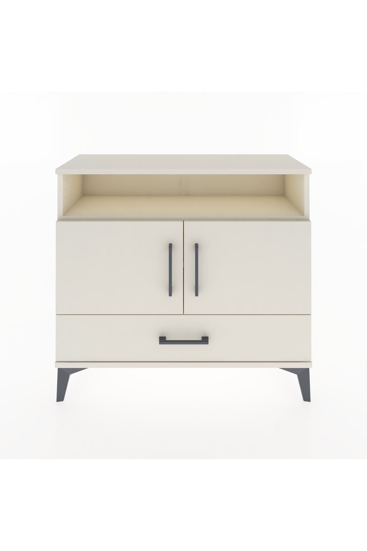 Arges Şifonyer 3 Raflı Tek Çekmeceli 2 Kapaklı 88x30x80 - S03M038V1A
