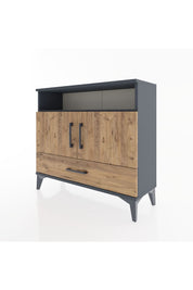 Arges Şifonyer 3 Raflı Tek Çekmeceli 2 Kapaklı 88x30x80 - S03M038V6A