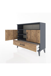 Arges Şifonyer 3 Raflı Tek Çekmeceli 2 Kapaklı 88x30x80 - S03M038V6A