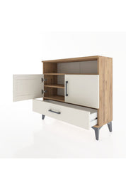 Arges Şifonyer 3 Raflı Tek Çekmeceli 2 Kapaklı 88x30x80 - S03M038V7A