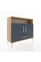 Arges Şifonyer 3 Raflı Tek Çekmeceli 2 Kapaklı 88x30x80 - S03M038V8A