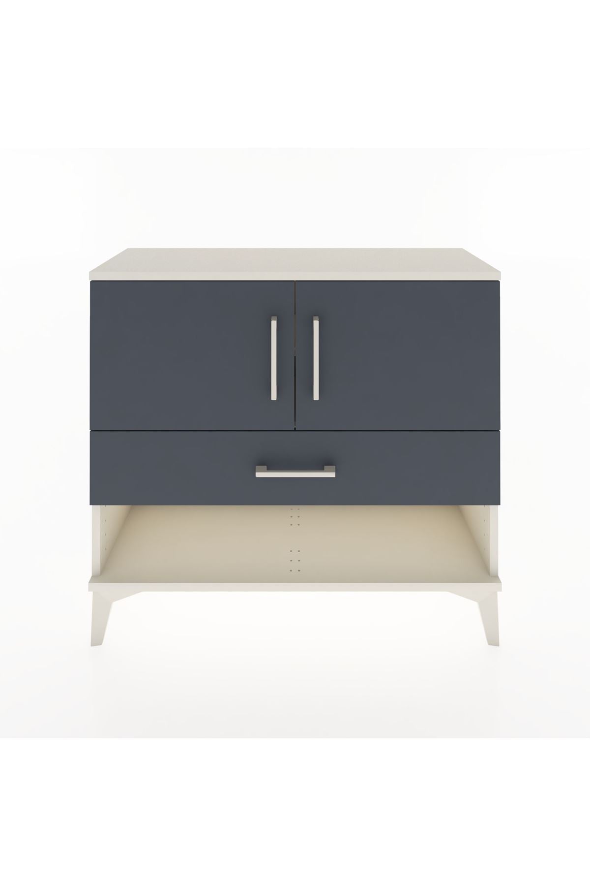 Arges Şifonyer 2 Raflı Tek Çekmeceli 2 Kapaklı 88x30x80 - S03M039V2A