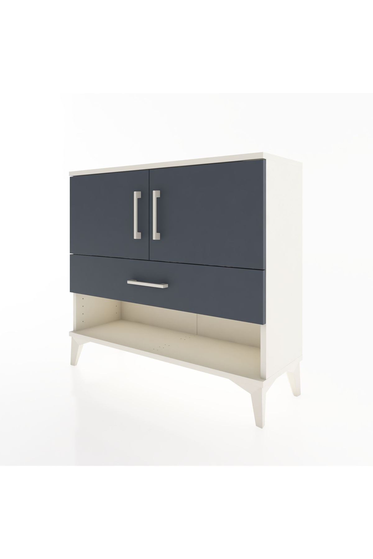 Arges Şifonyer 2 Raflı Tek Çekmeceli 2 Kapaklı 88x30x80 - S03M039V2A