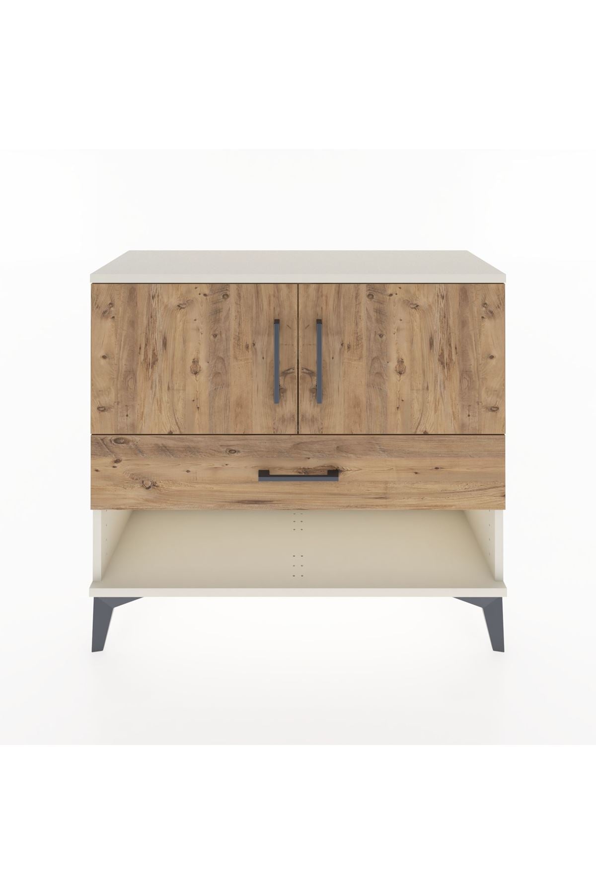 Arges Şifonyer 2 Raflı Tek Çekmeceli 2 Kapaklı 88x30x80 - S03M039V3A