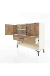 Arges Şifonyer 2 Raflı Tek Çekmeceli 2 Kapaklı 88x30x80 - S03M039V3A