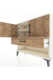 Arges Şifonyer 2 Raflı Tek Çekmeceli 2 Kapaklı 88x30x80 - S03M039V3A