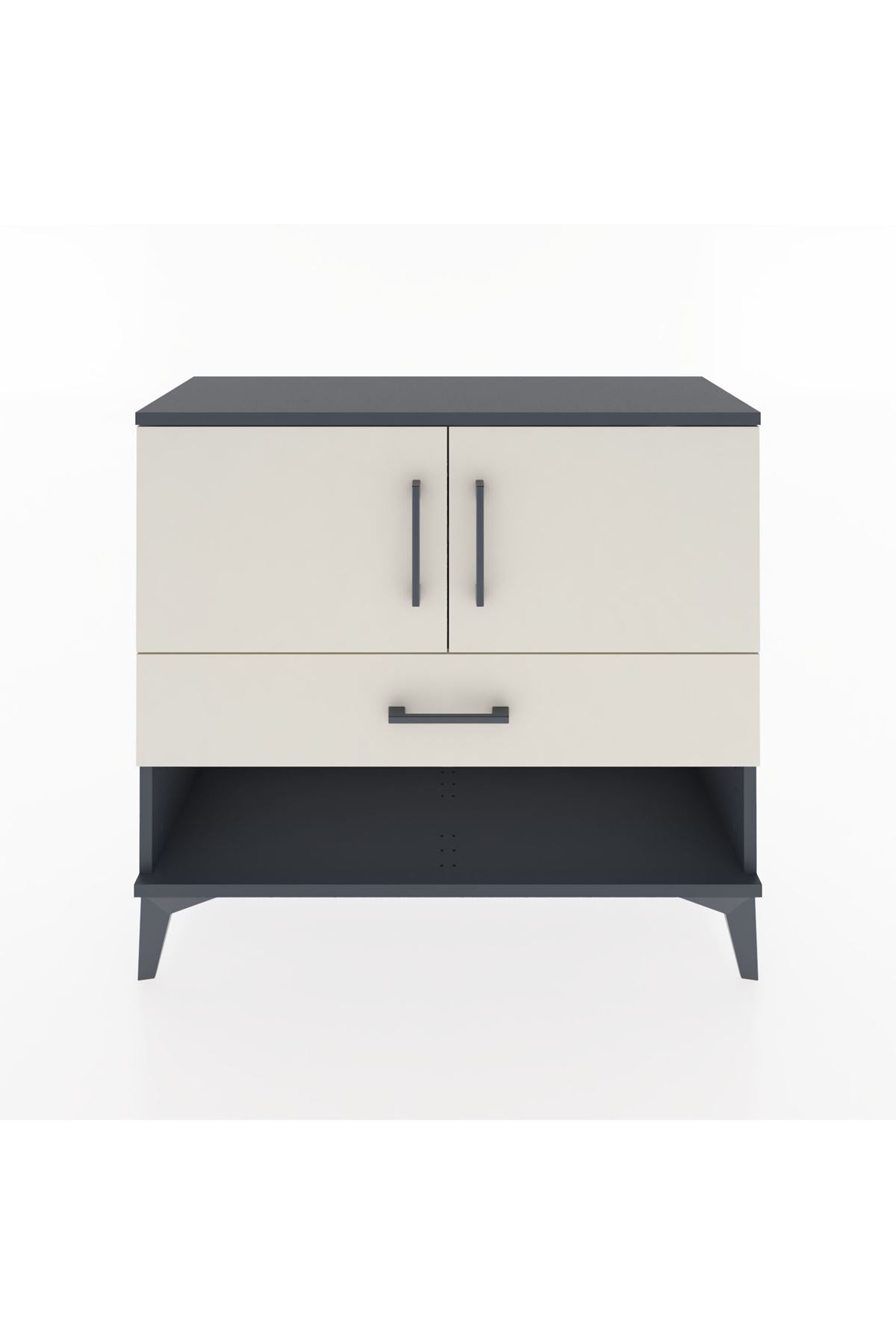 Arges Şifonyer 2 Raflı Tek Çekmeceli 2 Kapaklı 88x30x80 - S03M039V4A