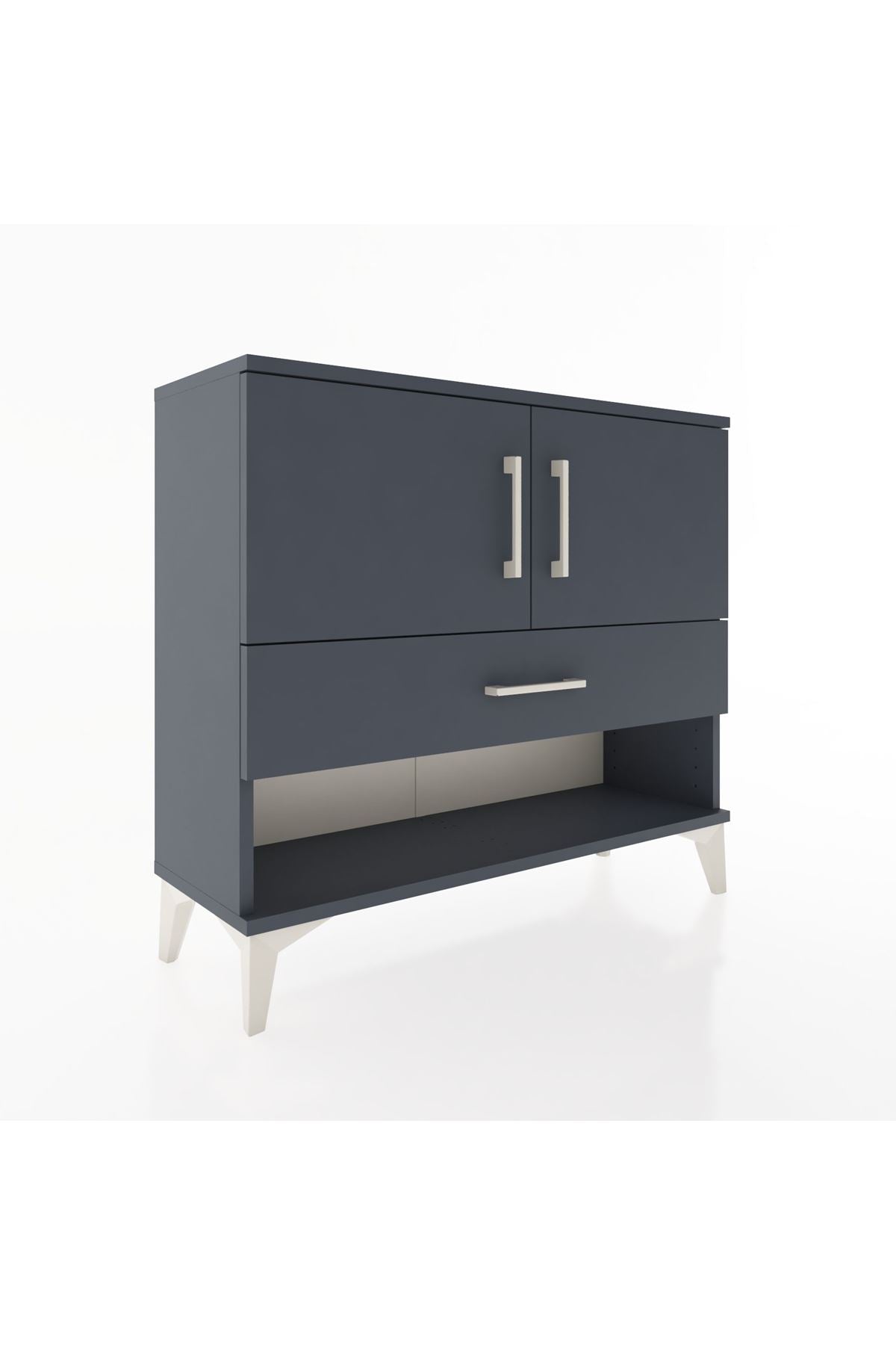 Arges Şifonyer 2 Raflı Tek Çekmeceli 2 Kapaklı 88x30x80 - S03M039V5A