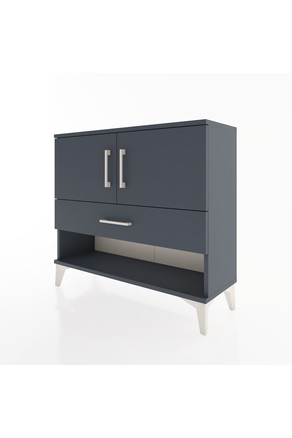 Arges Şifonyer 2 Raflı Tek Çekmeceli 2 Kapaklı 88x30x80 - S03M039V5A