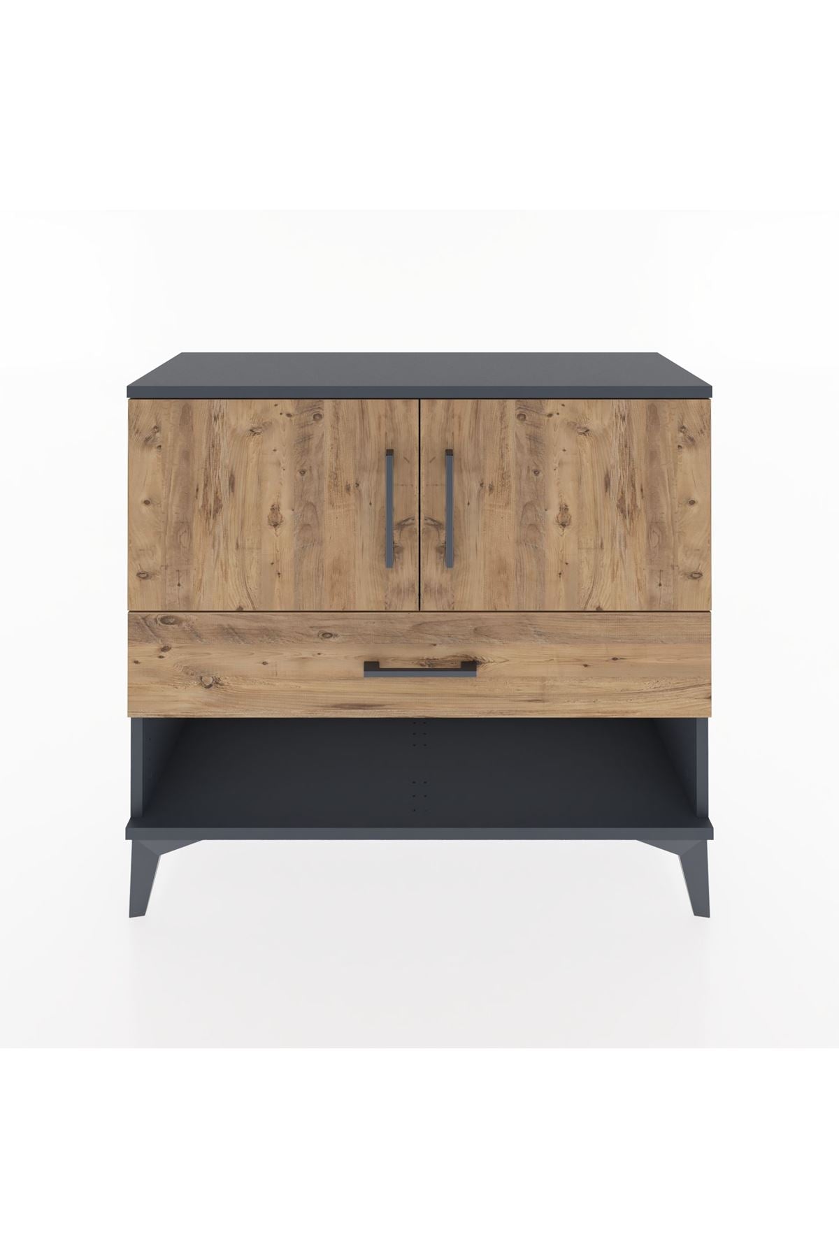 Arges Şifonyer 2 Raflı Tek Çekmeceli 2 Kapaklı 88x30x80 - S03M039V6A