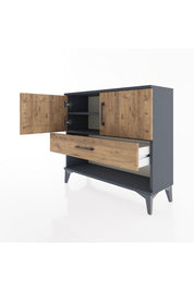 Arges Şifonyer 2 Raflı Tek Çekmeceli 2 Kapaklı 88x30x80 - S03M039V6A