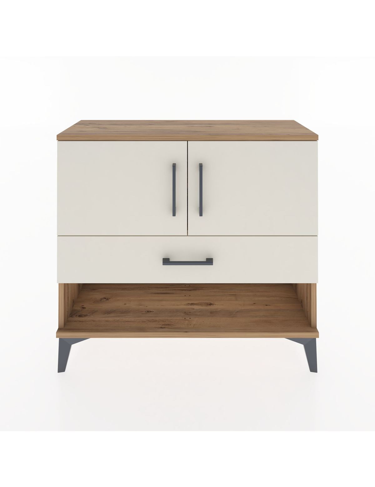 Arges Şifonyer 2 Raflı Tek Çekmeceli 2 Kapaklı 88x30x80 - S03M039V7A