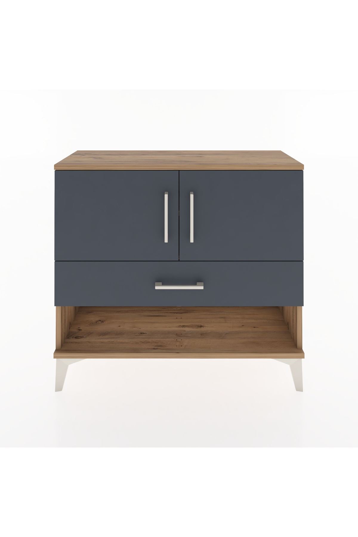 Arges Şifonyer 2 Raflı Tek Çekmeceli 2 Kapaklı 88x30x80 - S03M039V8A