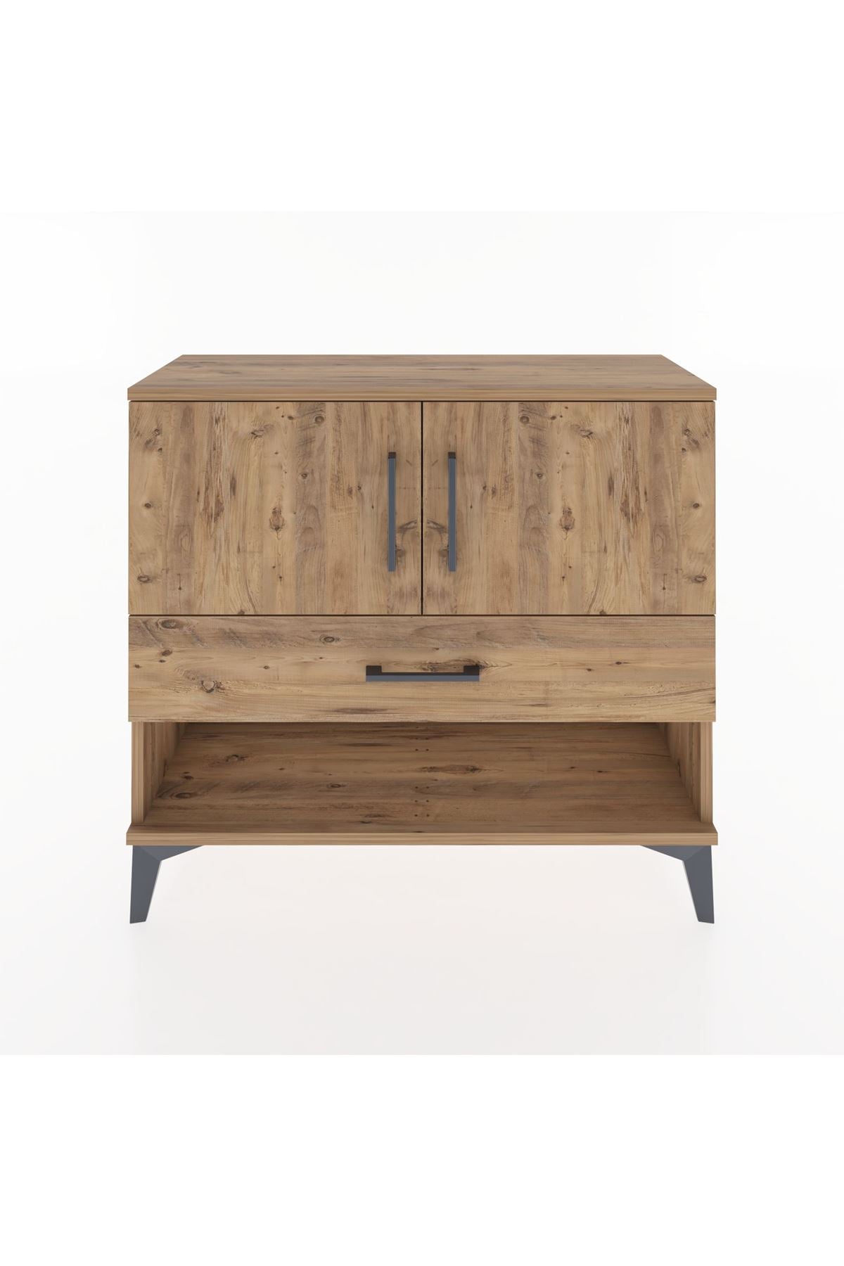Arges Şifonyer 2 Raflı Tek Çekmeceli 2 Kapaklı 88x30x80 - S03M039V9A
