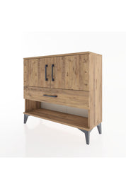 Arges Şifonyer 2 Raflı Tek Çekmeceli 2 Kapaklı 88x30x80 - S03M039V9A