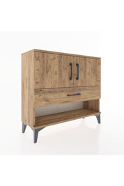 Arges Şifonyer 2 Raflı Tek Çekmeceli 2 Kapaklı 88x30x80 - S03M039V9A