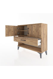 Arges Şifonyer 2 Raflı Tek Çekmeceli 2 Kapaklı 88x30x80 - S03M039V9A