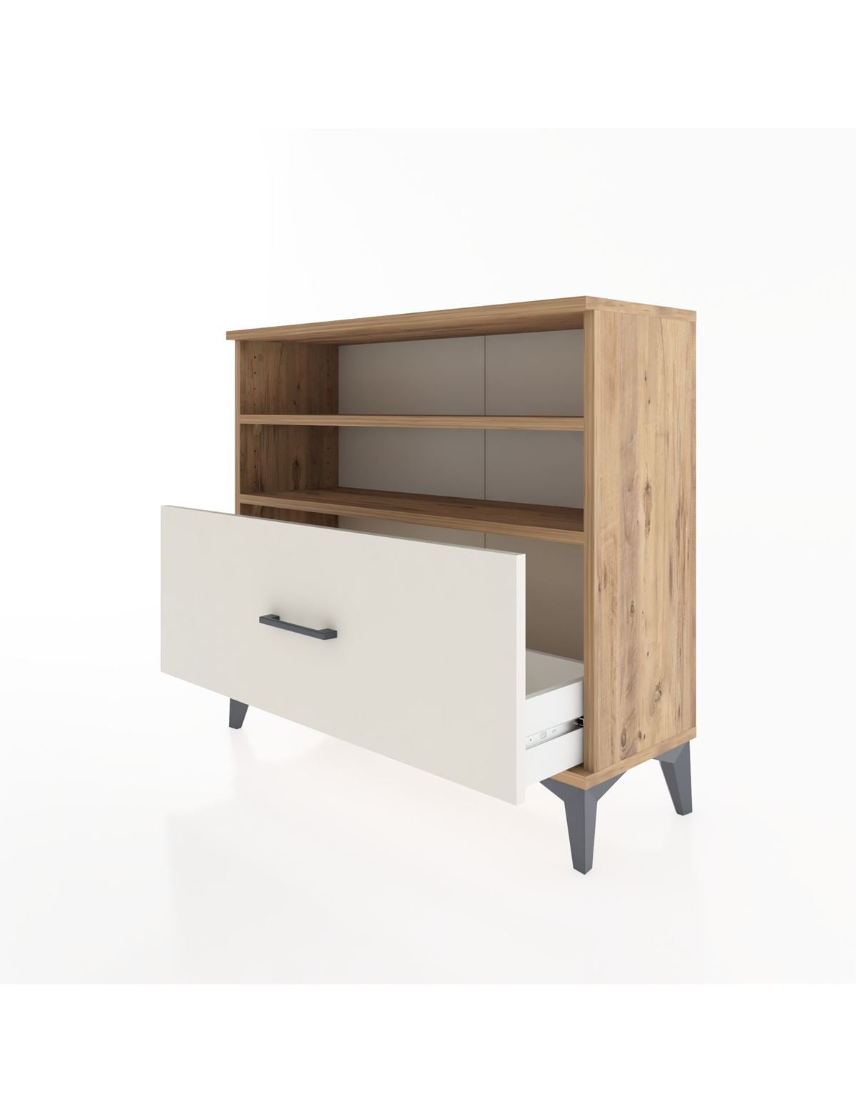 Arges Şifonyer 2 Raflı Tek Çekmeceli 88x30x80 - S03M013V7A