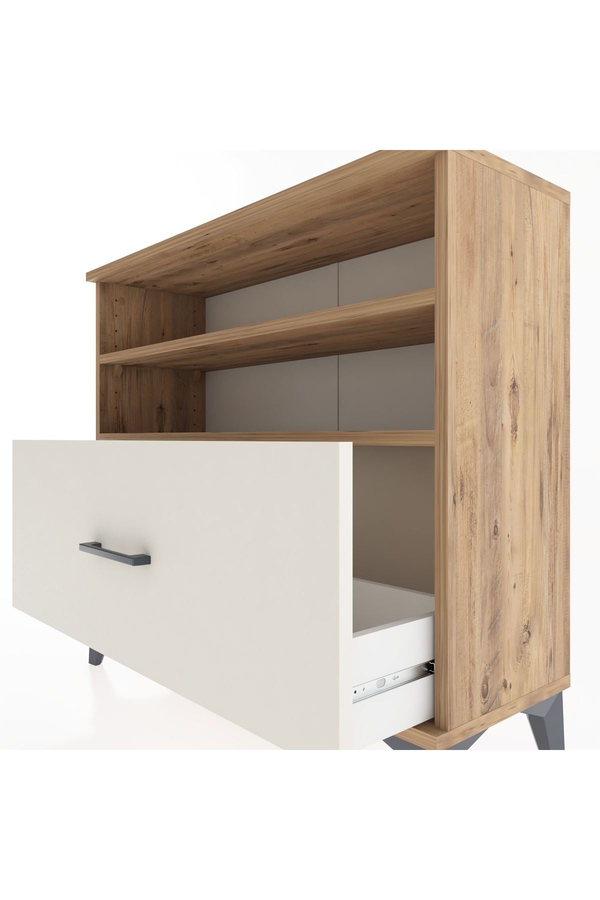 Arges Şifonyer 2 Raflı Tek Çekmeceli 88x30x80 - S03M013V7A