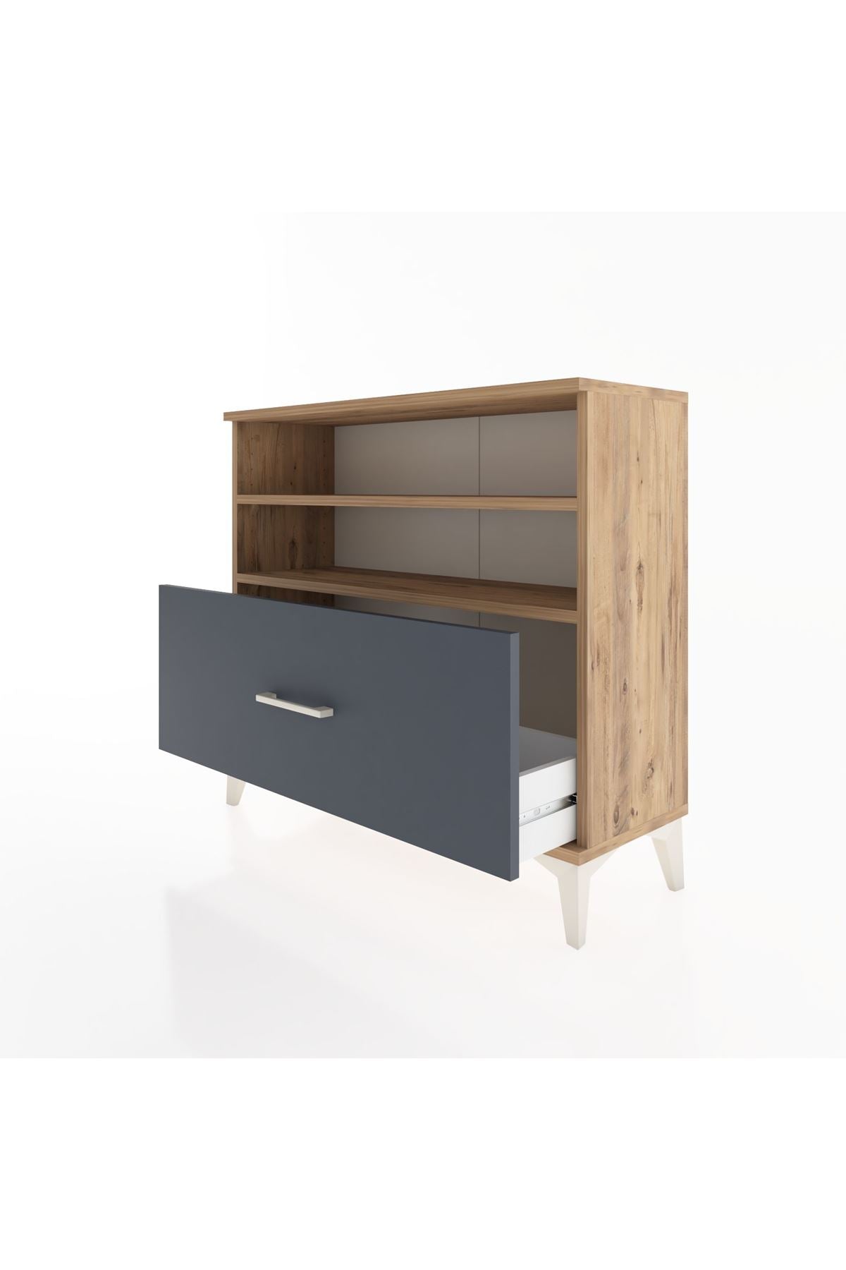 Arges Şifonyer 2 Raflı Tek Çekmeceli 88x30x80 - S03M013V8A
