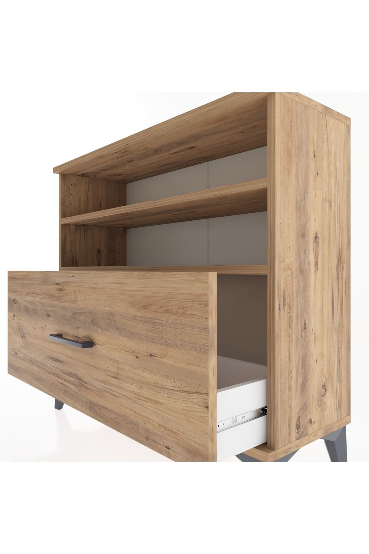Arges Şifonyer 2 Raflı Tek Çekmeceli 88x30x80 - S03M013V9A