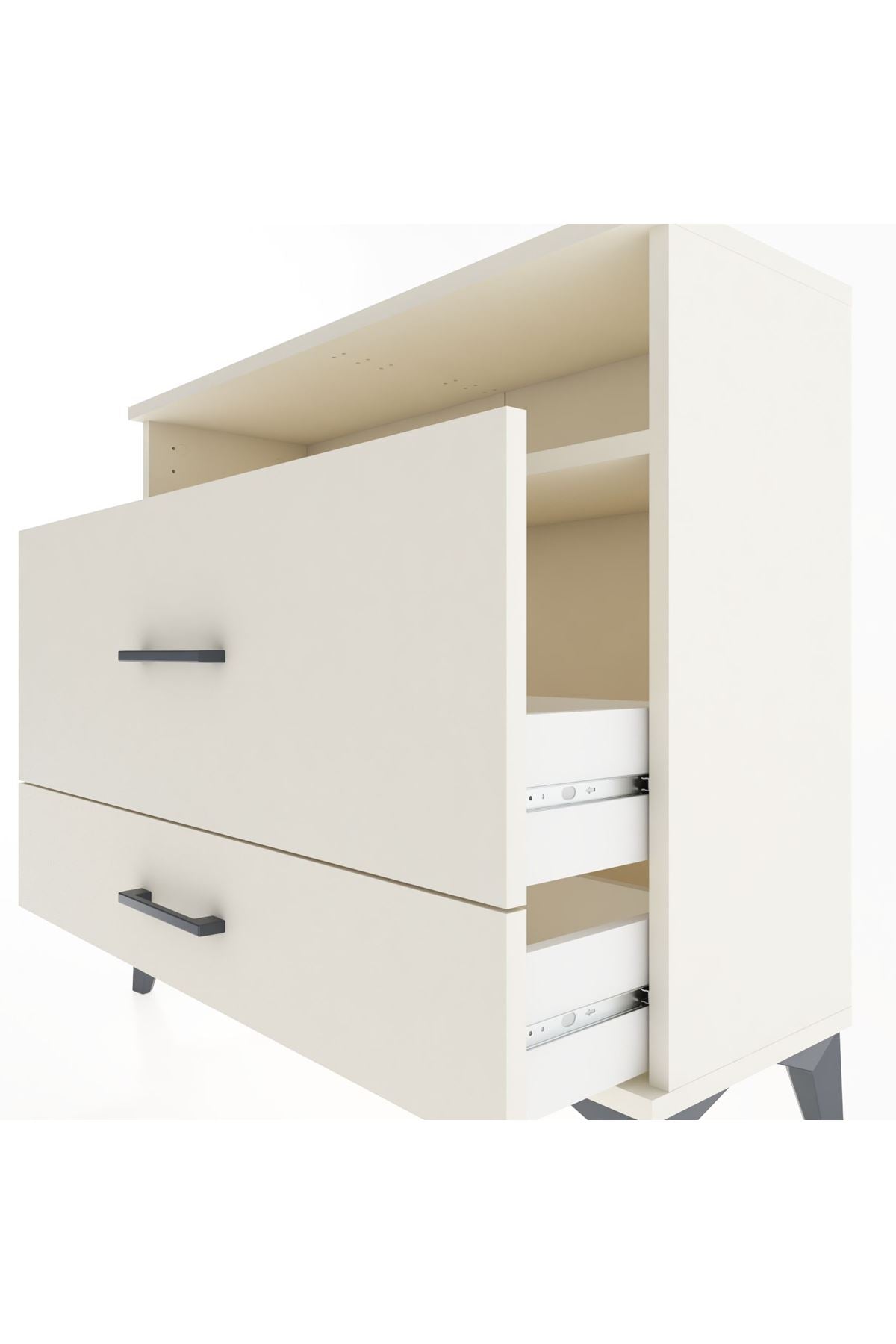 Arges Şifonyer Tek Raflı 2 Çekmeceli 88x30x80 - S03M015V1A