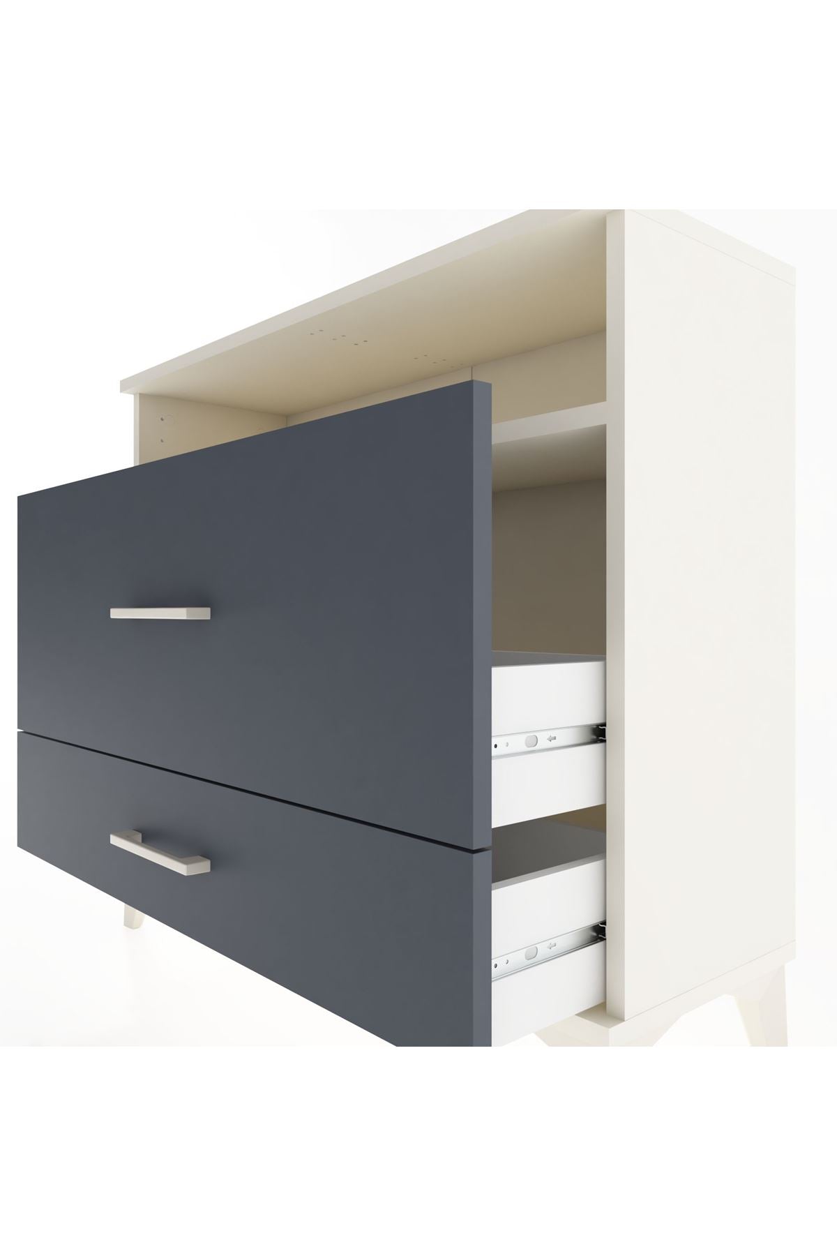Arges Şifonyer Tek Raflı 2 Çekmeceli 88x30x80 - S03M015V2A