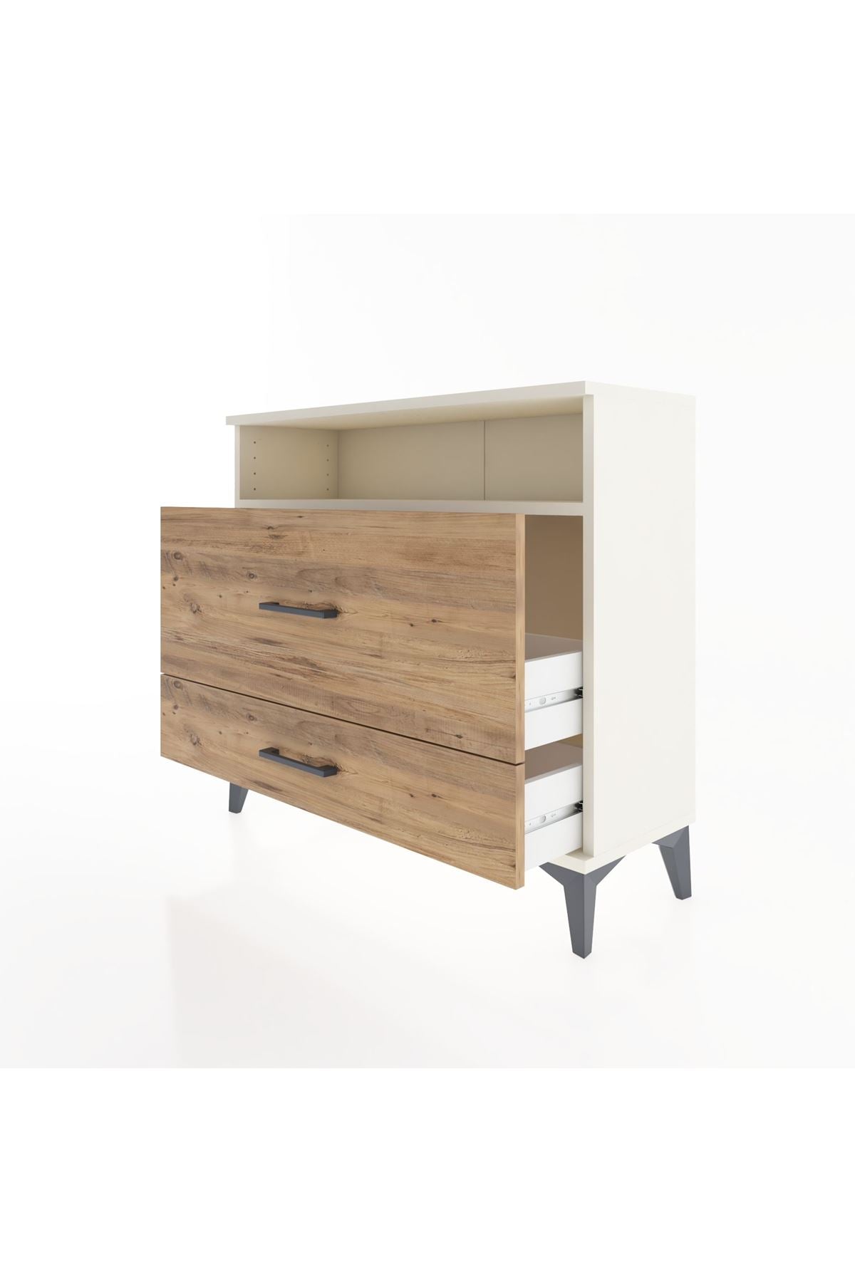 Arges Şifonyer Tek Raflı 2 Çekmeceli 88x30x80 - S03M015V3A