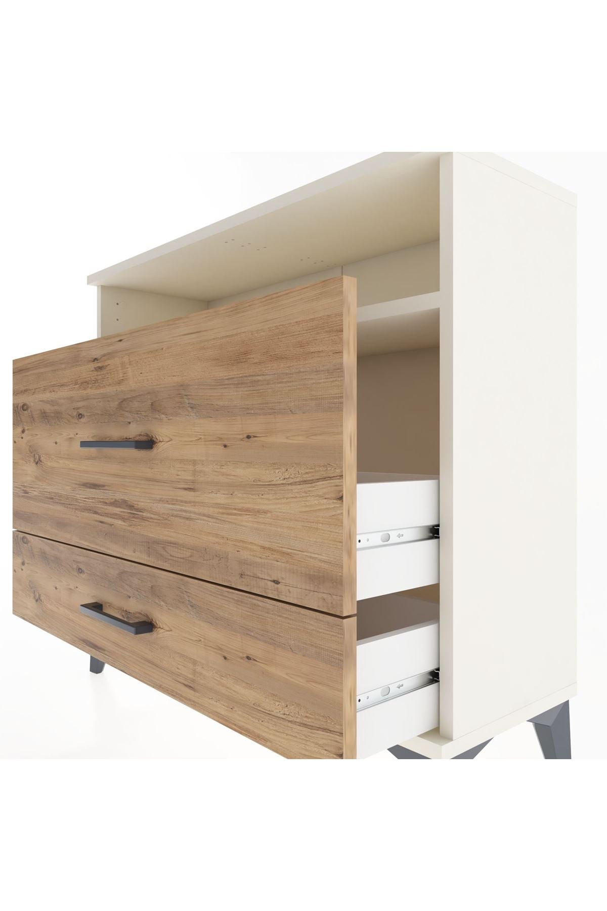 Arges Şifonyer Tek Raflı 2 Çekmeceli 88x30x80 - S03M015V3A