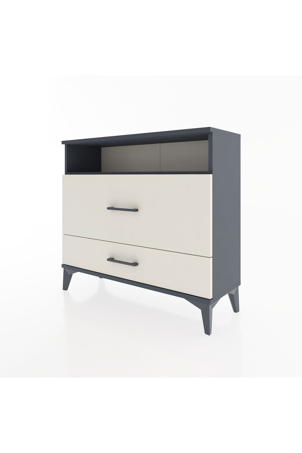 Arges Şifonyer Tek Raflı 2 Çekmeceli 88x30x80 - S03M015V4A