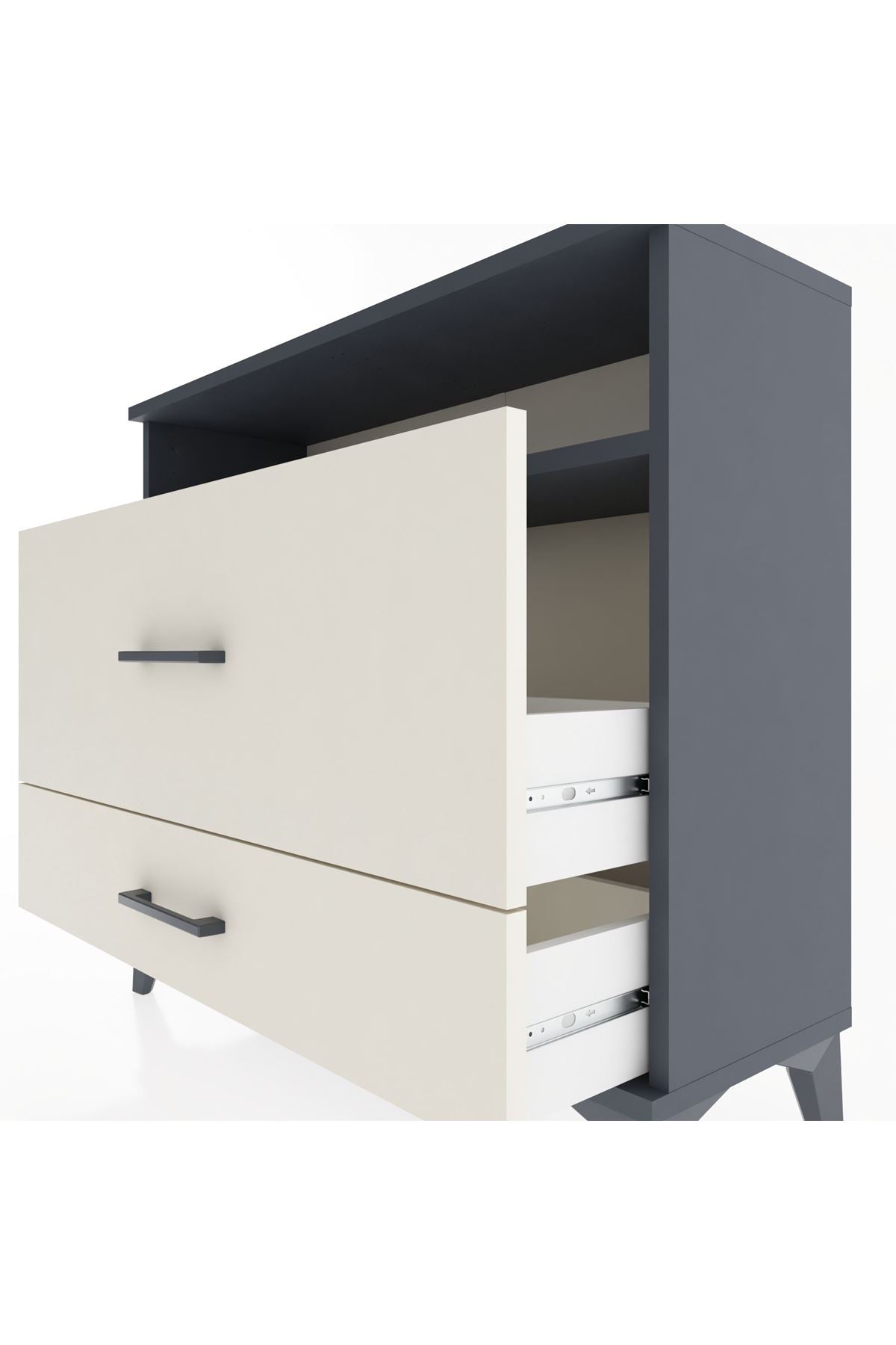 Arges Şifonyer Tek Raflı 2 Çekmeceli 88x30x80 - S03M015V4A