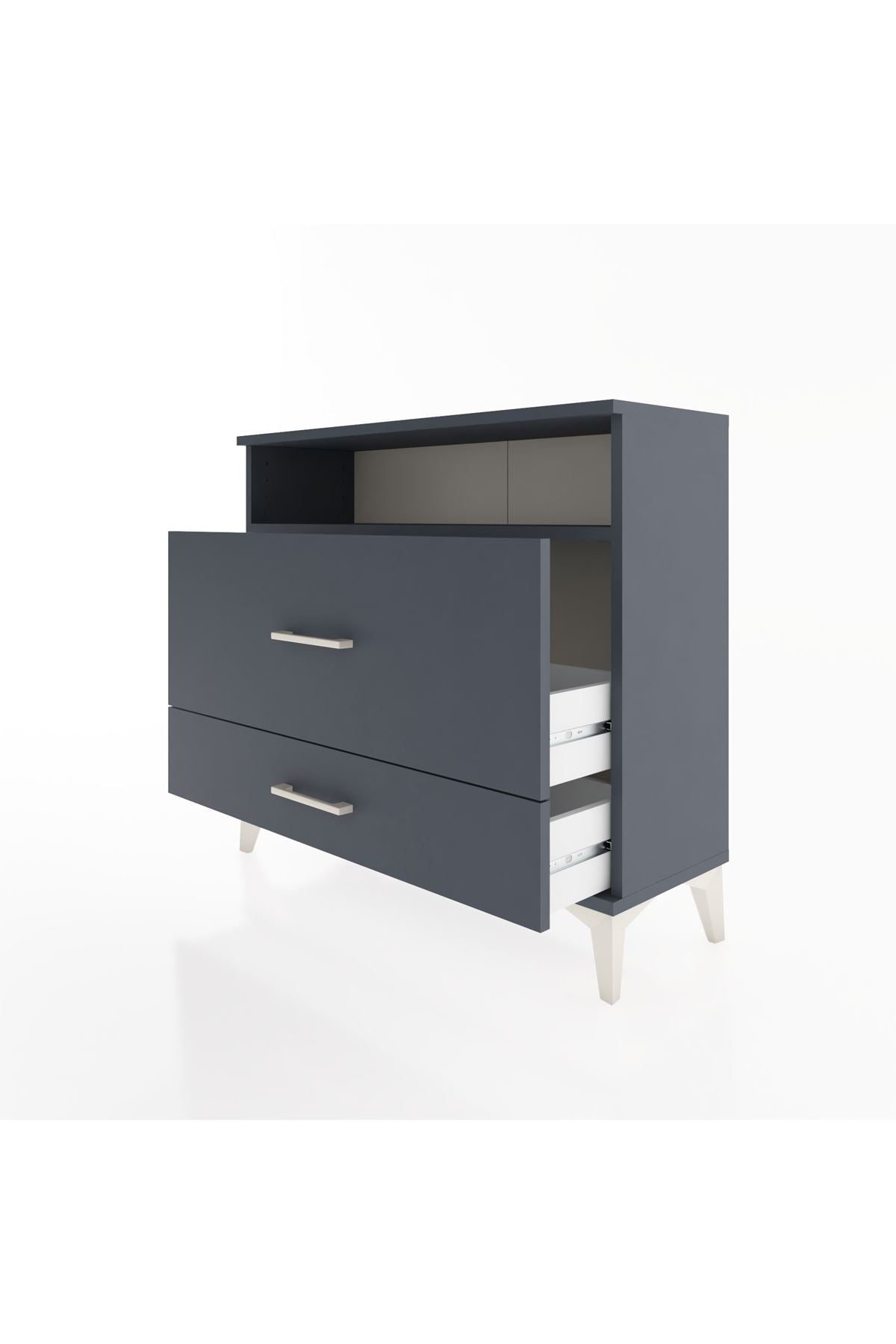 Arges Şifonyer Tek Raflı 2 Çekmeceli 88x30x80 - S03M015V5A