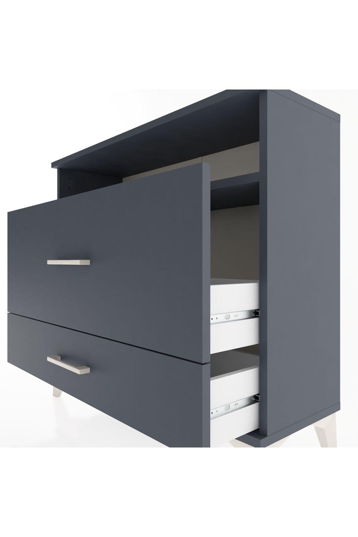 Arges Şifonyer Tek Raflı 2 Çekmeceli 88x30x80 - S03M015V5A