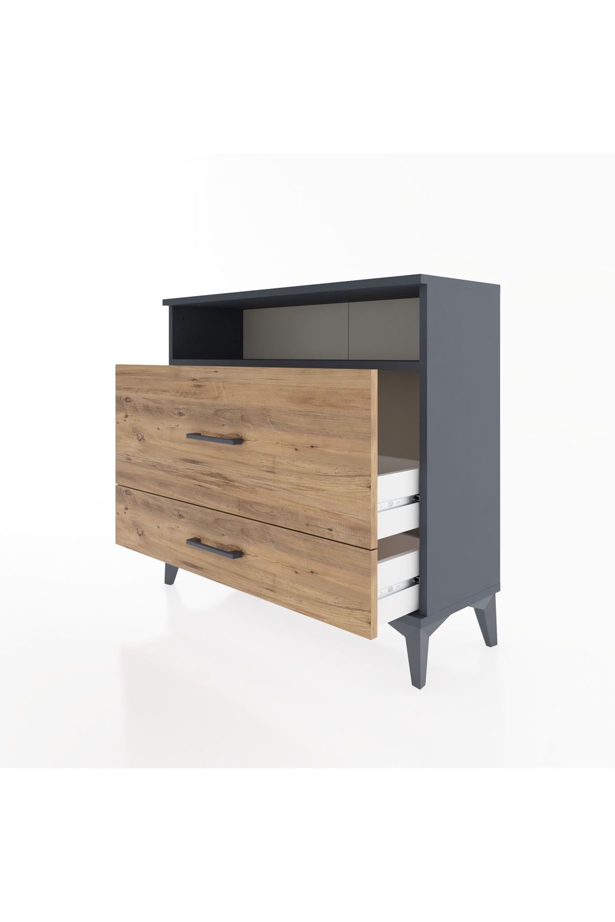 Arges Şifonyer Tek Raflı 2 Çekmeceli 88x30x80 - S03M015V6A