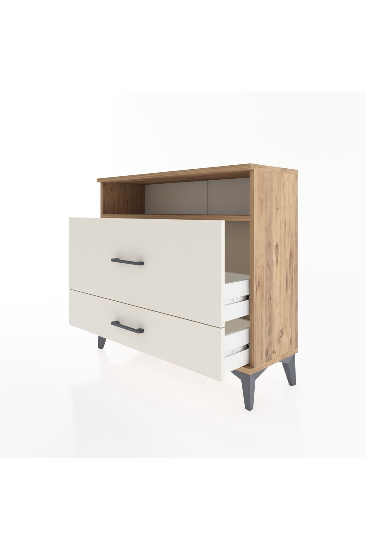 Arges Şifonyer Tek Raflı 2 Çekmeceli 88x30x80 - S03M015V7A