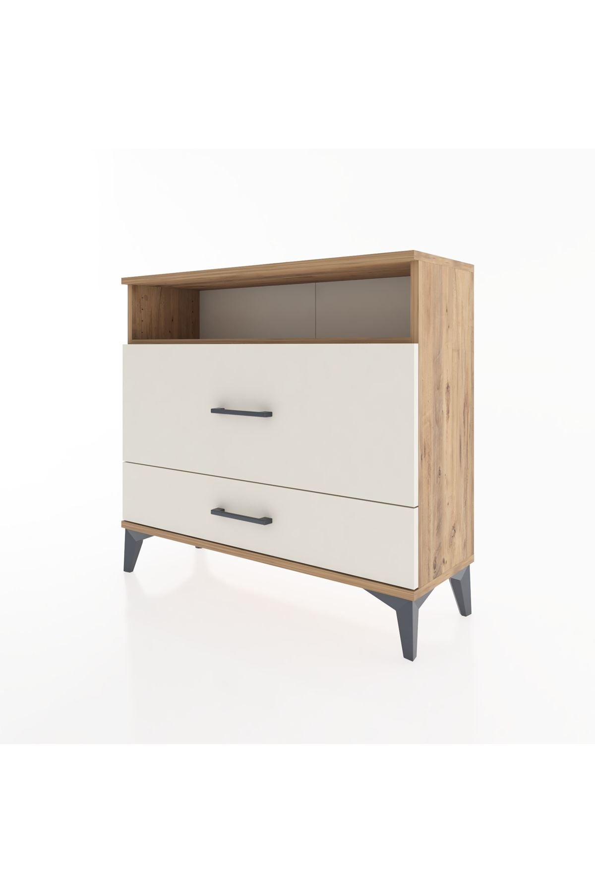 Arges Şifonyer Tek Raflı 2 Çekmeceli 88x30x80 - S03M015V7A