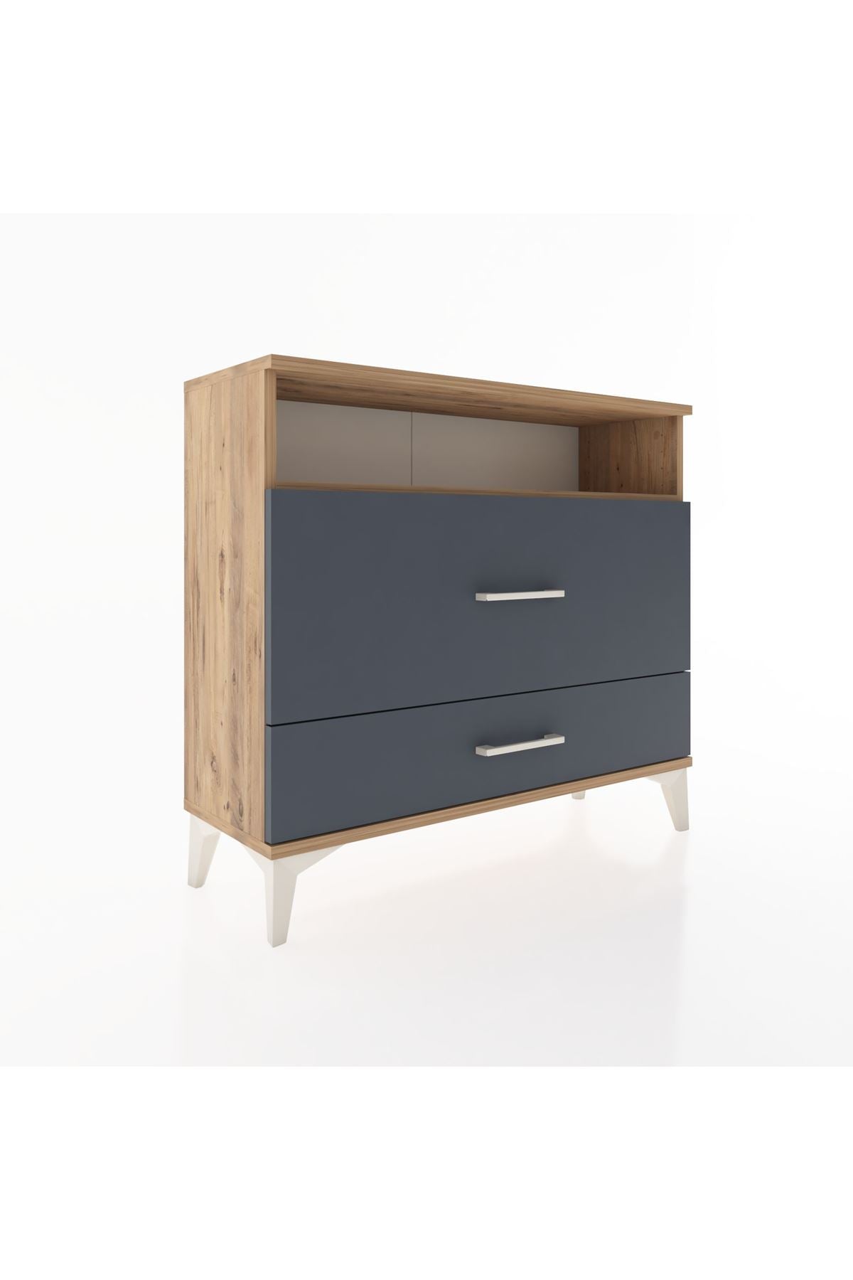 Arges Şifonyer Tek Raflı 2 Çekmeceli 88x30x80 - S03M015V8A