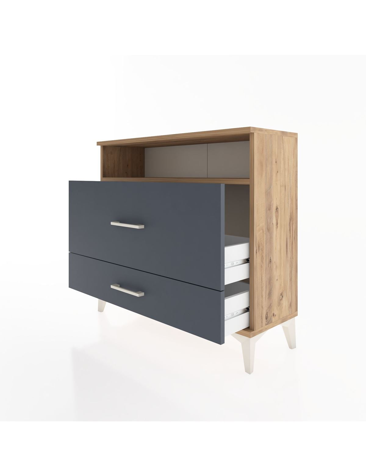 Arges Şifonyer Tek Raflı 2 Çekmeceli 88x30x80 - S03M015V8A