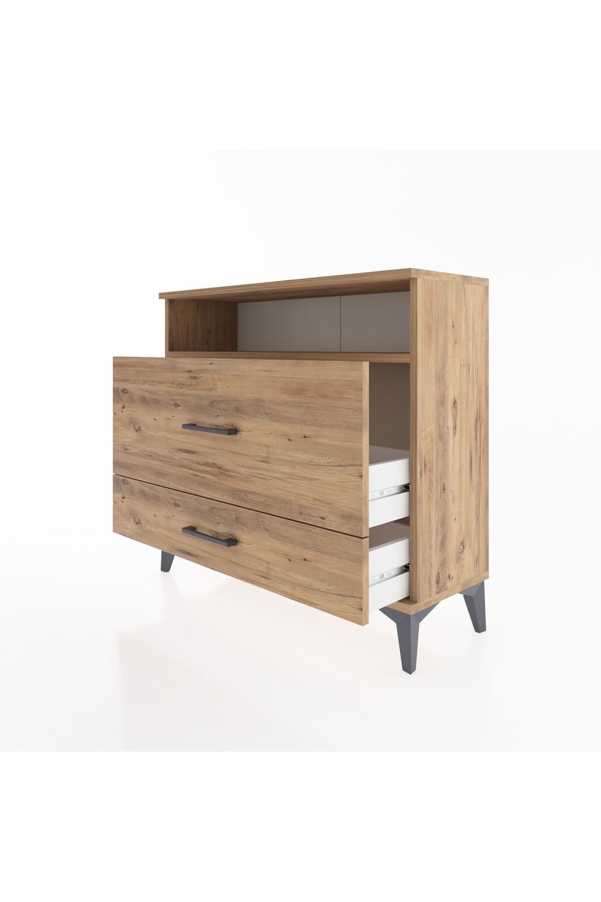 Arges Şifonyer Tek Raflı 2 Çekmeceli 88x30x80 - S03M015V9A