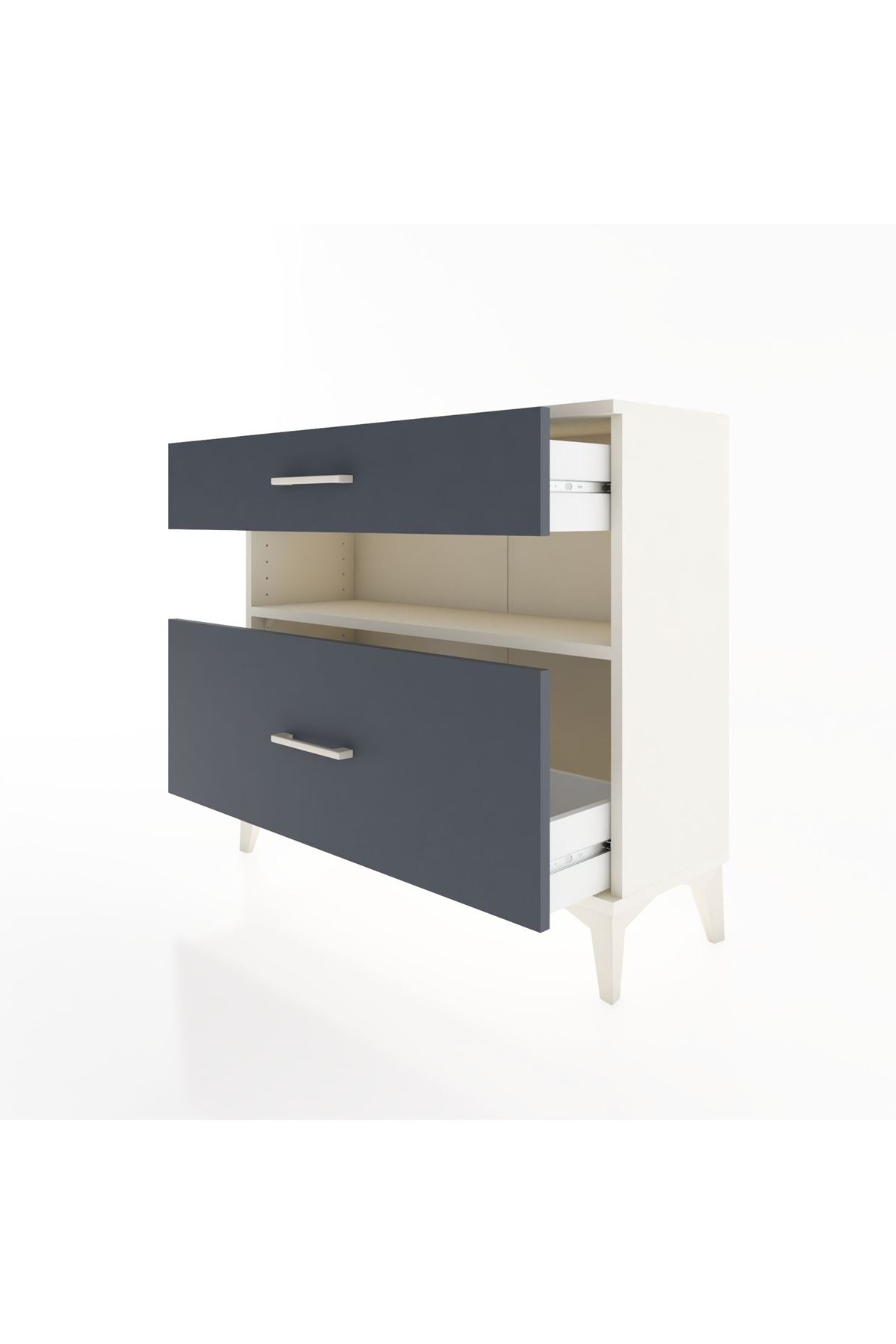 Arges Şifonyer Tek Raflı 2 Çekmeceli 88x30x80 - S03M018V2A