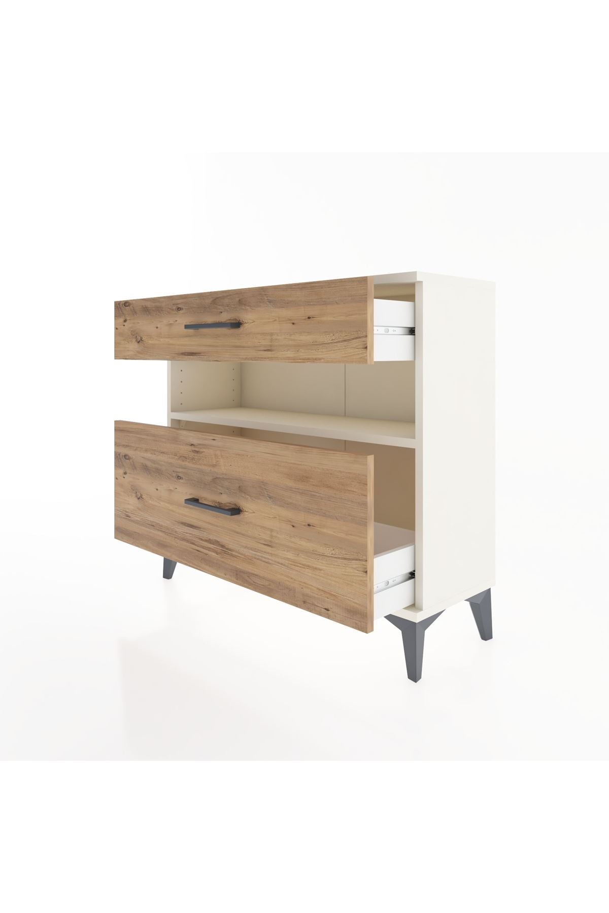 Arges Şifonyer Tek Raflı 2 Çekmeceli 88x30x80 - S03M018V3A