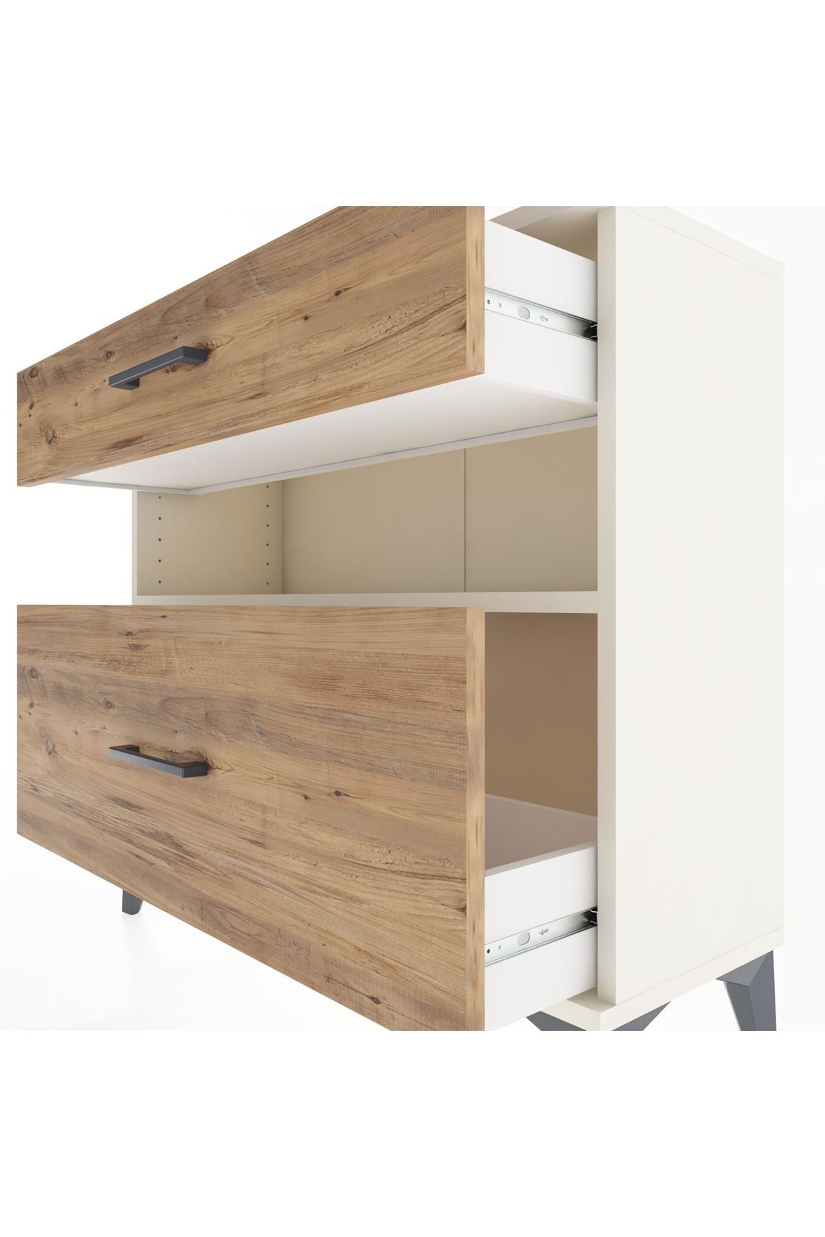 Arges Şifonyer Tek Raflı 2 Çekmeceli 88x30x80 - S03M018V3A