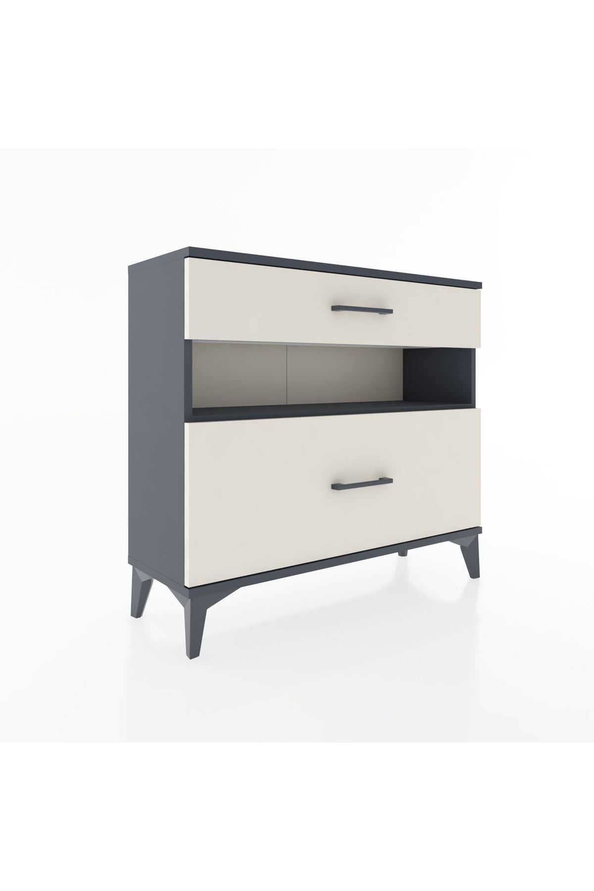 Arges Şifonyer Tek Raflı 2 Çekmeceli 88x30x80 - S03M018V4A