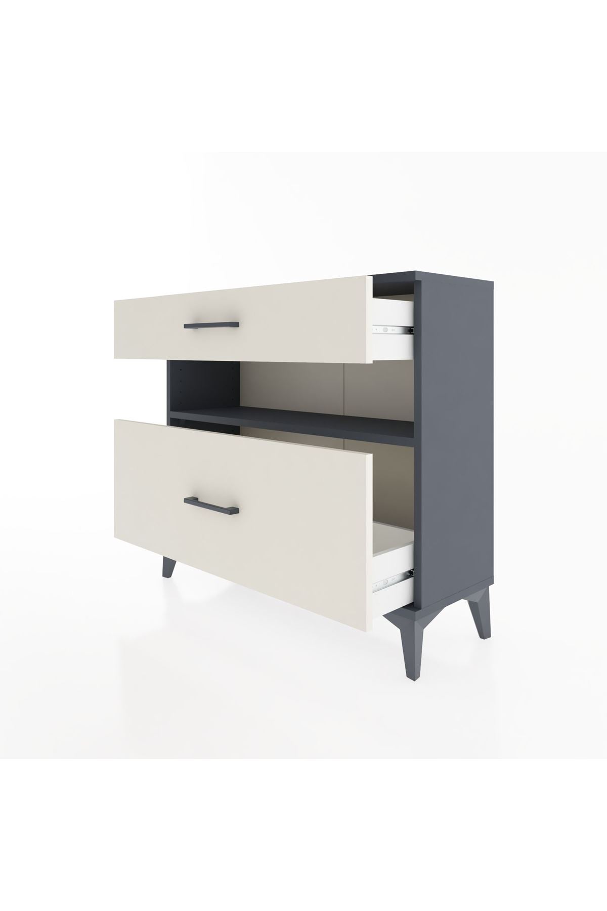 Arges Şifonyer Tek Raflı 2 Çekmeceli 88x30x80 - S03M018V4A