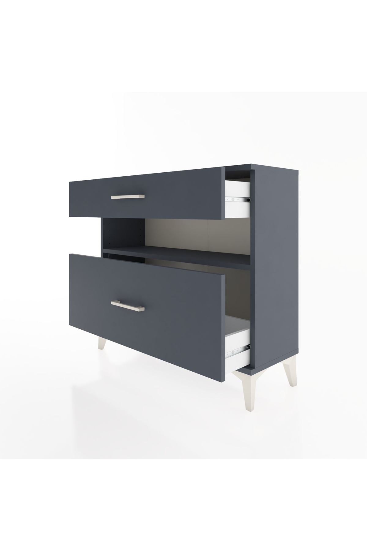 Arges Şifonyer Tek Raflı 2 Çekmeceli 88x30x80 - S03M018V5A