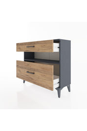 Arges Şifonyer Tek Raflı 2 Çekmeceli 88x30x80 - S03M018V6A
